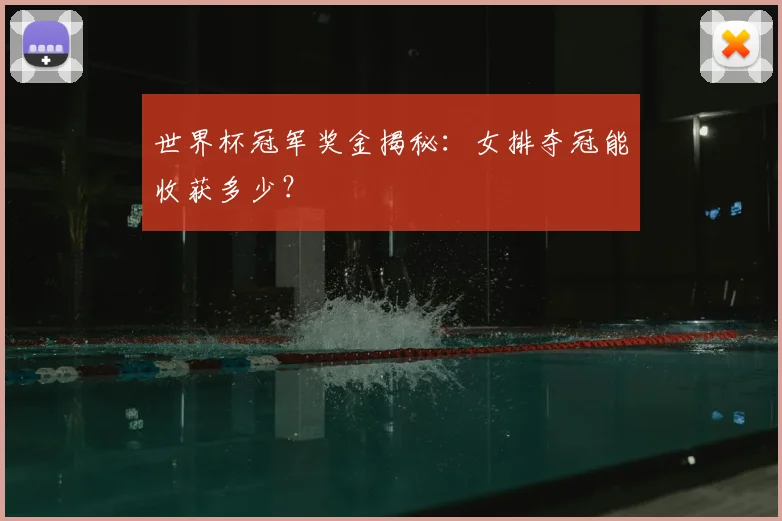 世界杯冠军奖金揭秘:女排夺冠能收获多少?