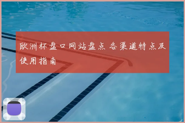 欧洲杯盘口网站盘点 各渠道特点及使用指南